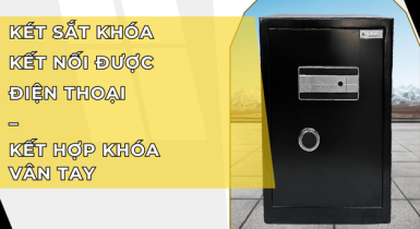 Két sắt khóa kết nối điện thoại và mở bằng vân tay