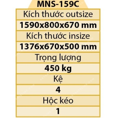 KÉT SẮT MONEY KHÓA CƠ MNS-159C