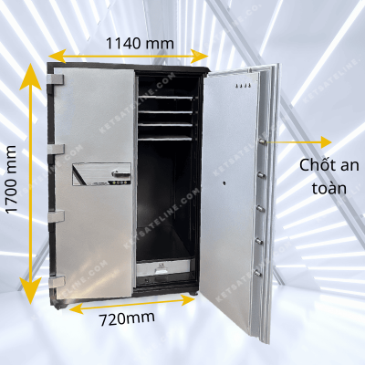 Két sắt chống cháy MONEY MNS-170DC  ( KHÓA CƠ)