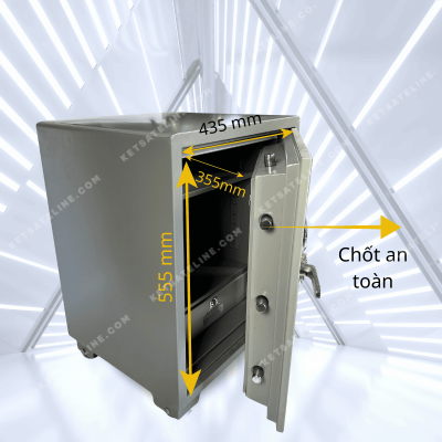 Két sắt chống cháy YUNOS YNS-76E  ( KHÓA ĐIỆN TỬ LED TRÒN)